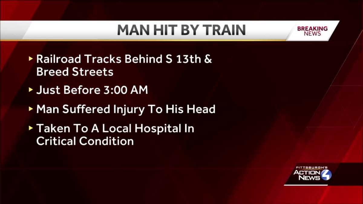 Man in critical condition after being hit by train in South Side