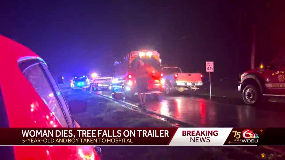 Woman dies, tree falls on trailer in Baton Rouge