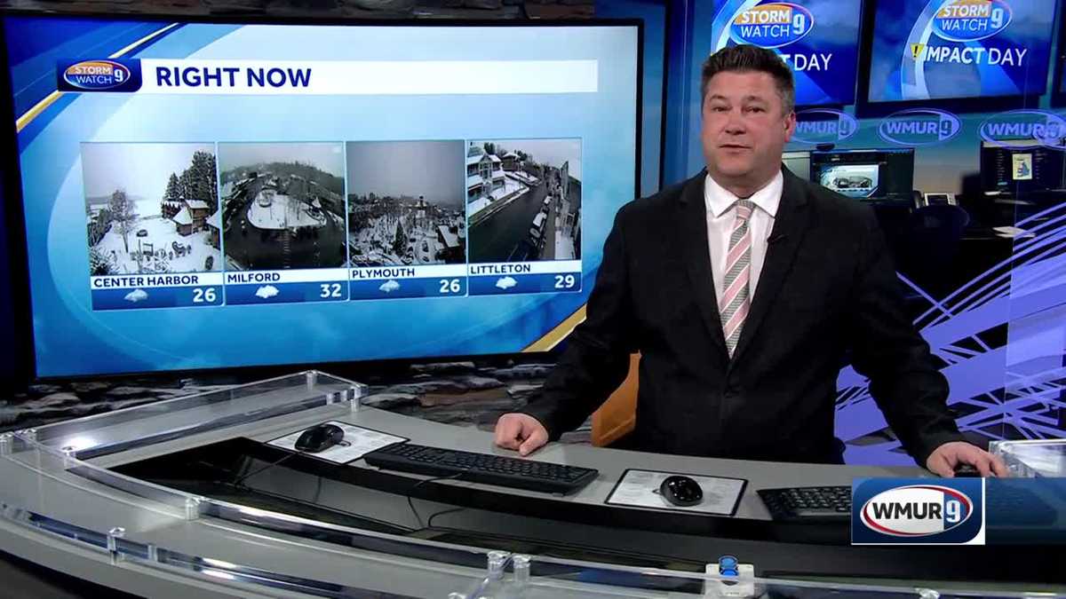 New Hampshire weather video Tracking last of the light snow