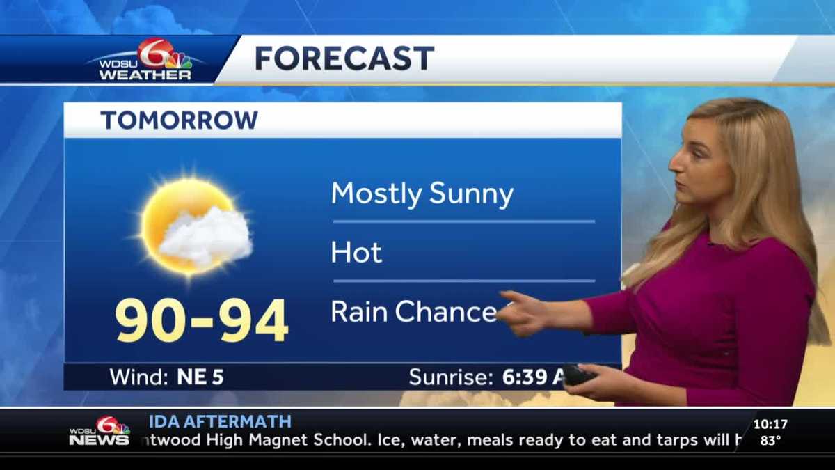 Mostly dry and hot weekend in southeast Louisiana