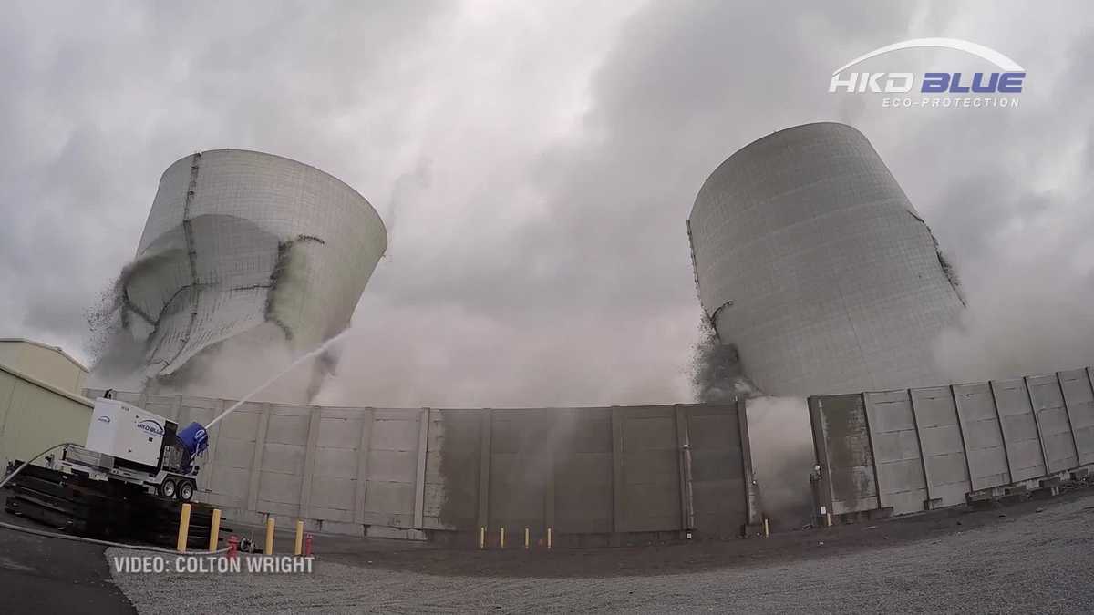 Up close, personal view of world record Brayton Point demolition