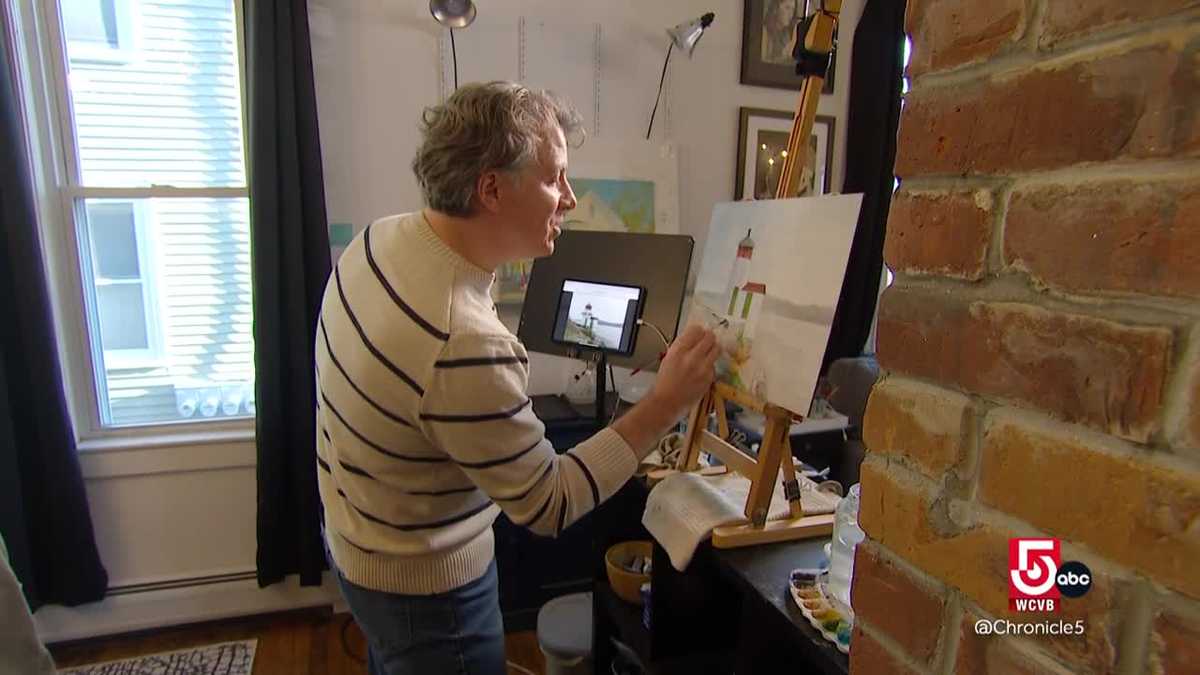 Portland artist turns grief into purpose through Maine lighthouse paintings