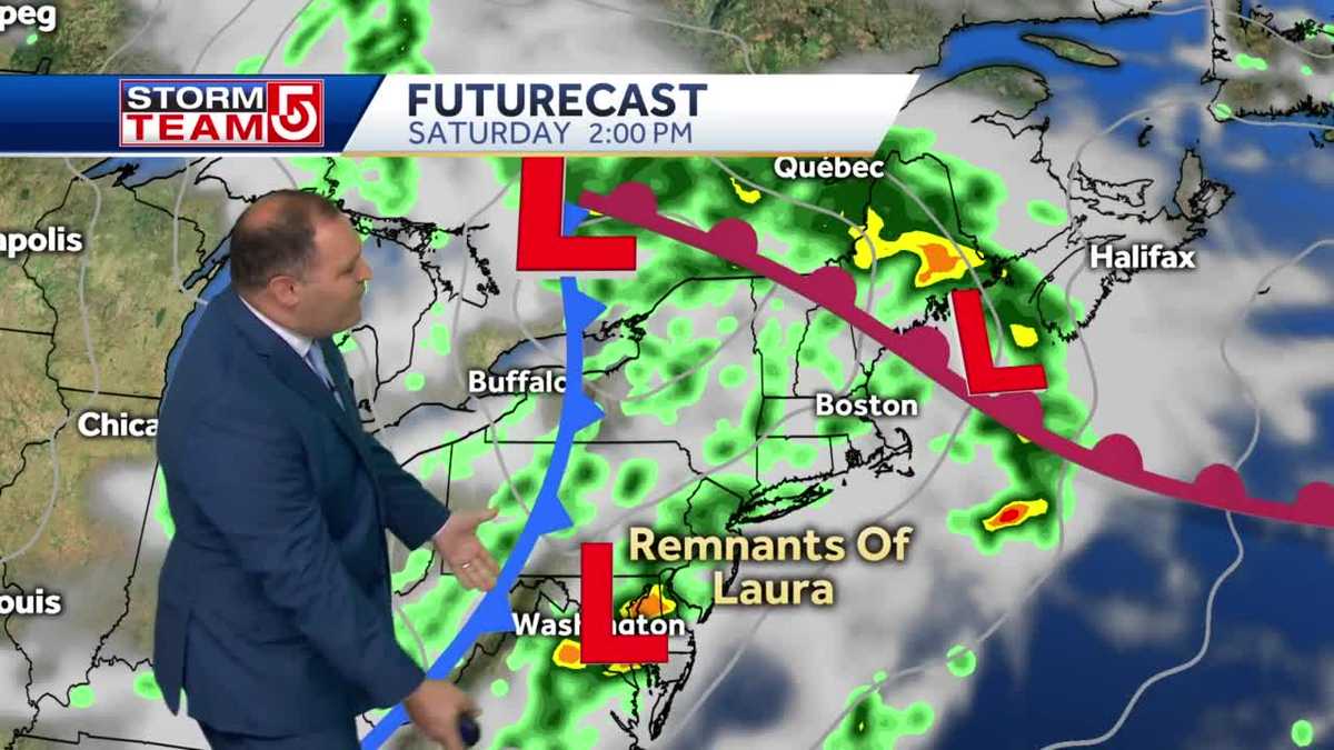 Video: Remnants of Laura bring Saturday storms