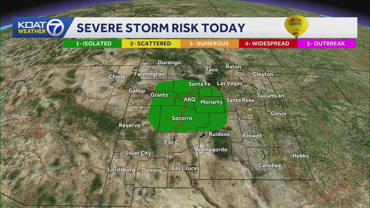 High storm chances develop later today with heavy rainfall