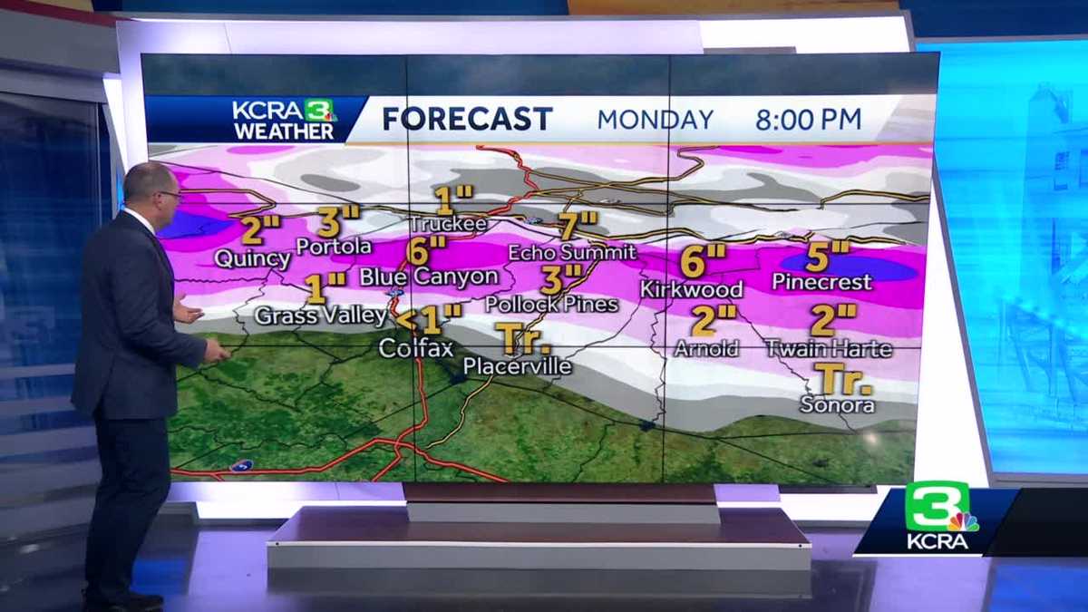 Timeline for rain and snow in Northern California this weekend