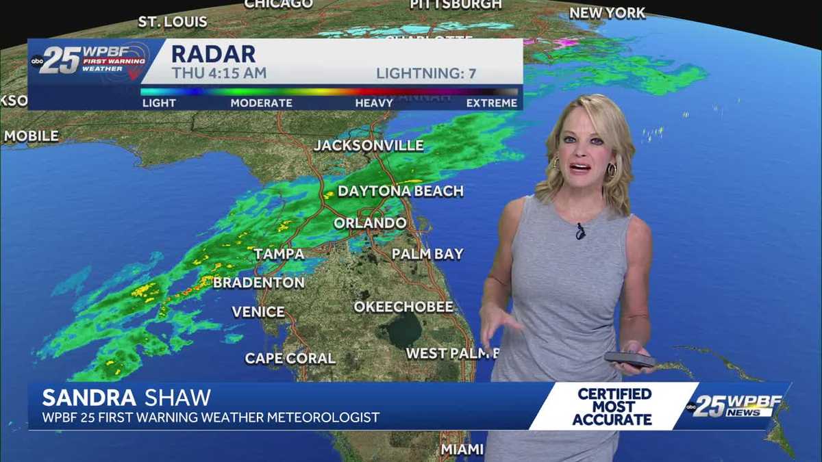 Rain moving in with cold front Thursday for South Florida