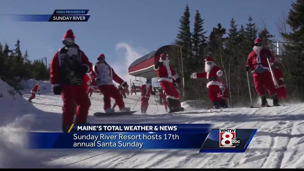 17th Annual Santa Sunday ski event held at Sunday River