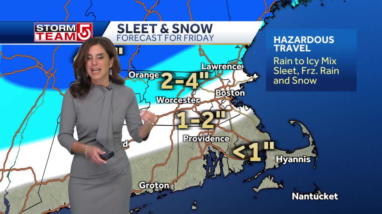 Video: Sleet to make for hazardous commute