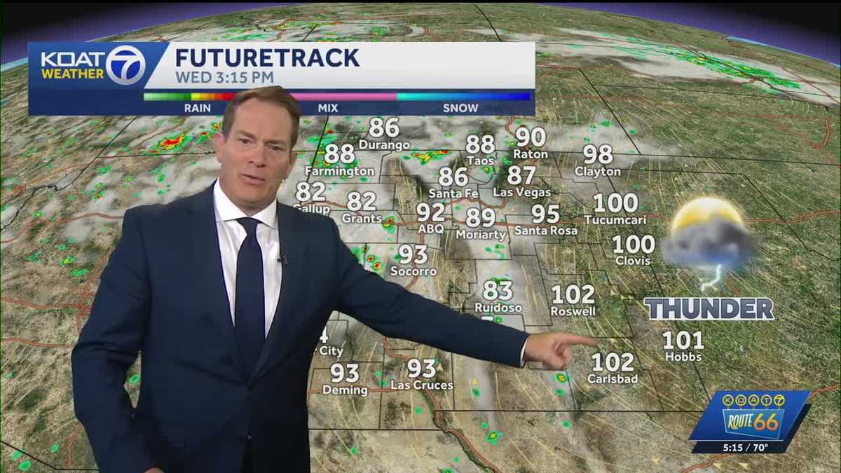 Monsoon storms favor the northwest this afternoon with a Flood Watch issued again today