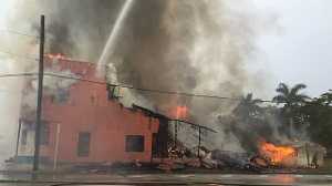VIDEO: Fire destroys structure in Canal Point