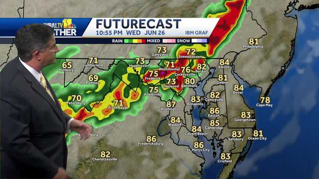 Hot temps with thunderstorms in forecast for Wednesday