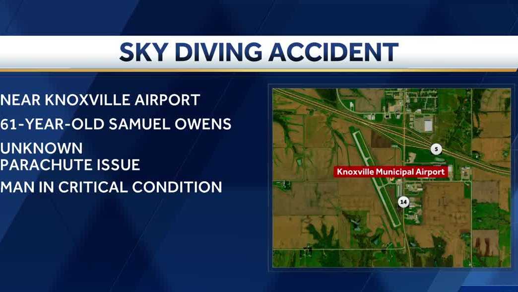 Knoxville, Iowa skydiving accident Urbandale man in critical condition