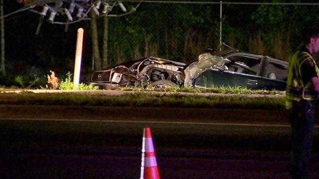 Car hits pole, knocking out power in Orange County