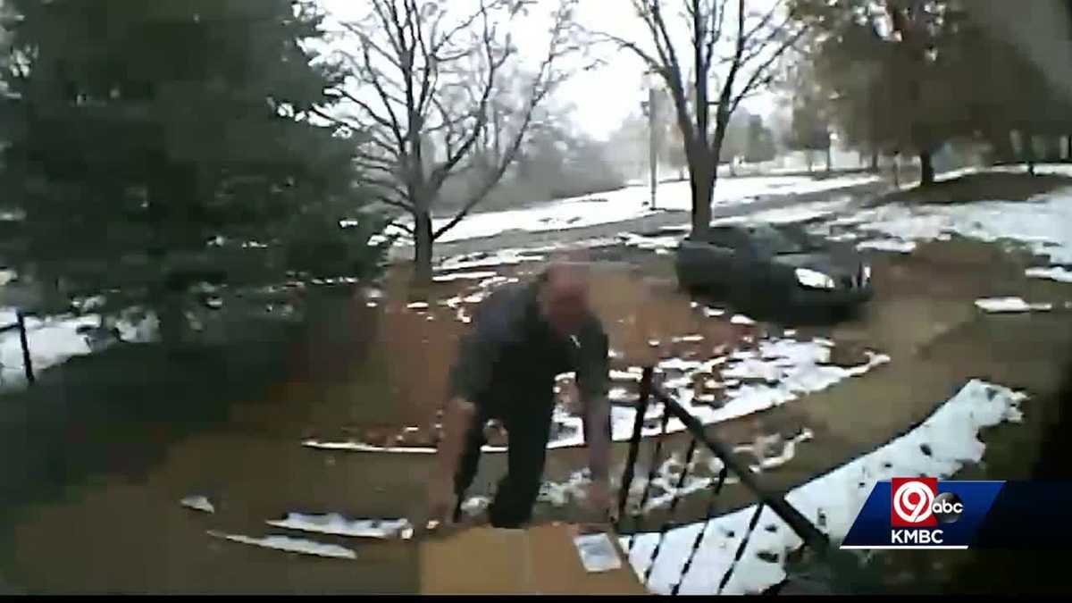 South Kansas City porch pirate caught in act by quick-thinking homeowner