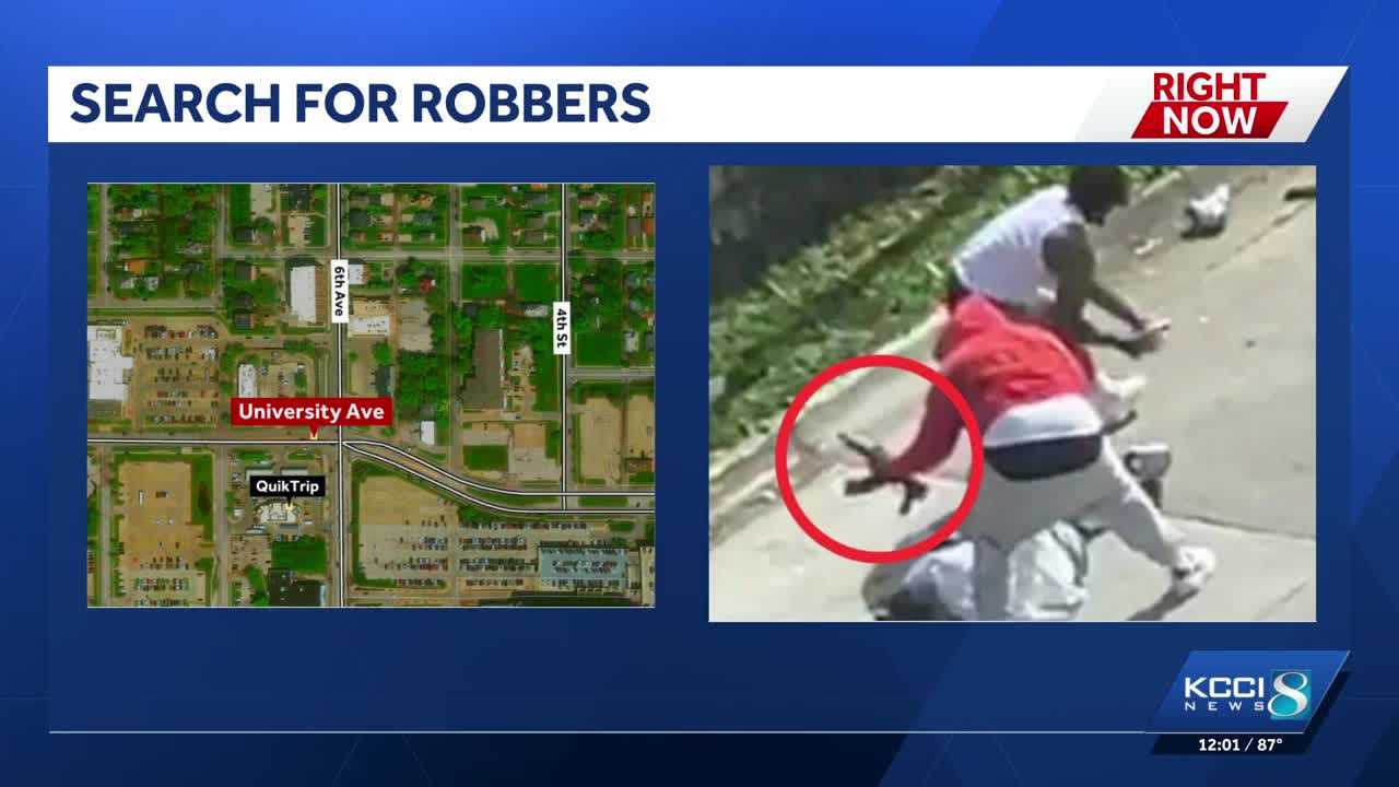 Des Moines police searching for robbery suspects