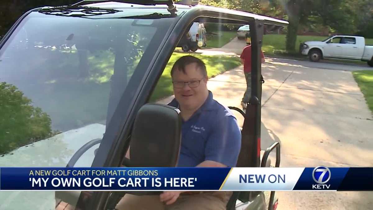 The company donates golf cart to man with Down syndrome