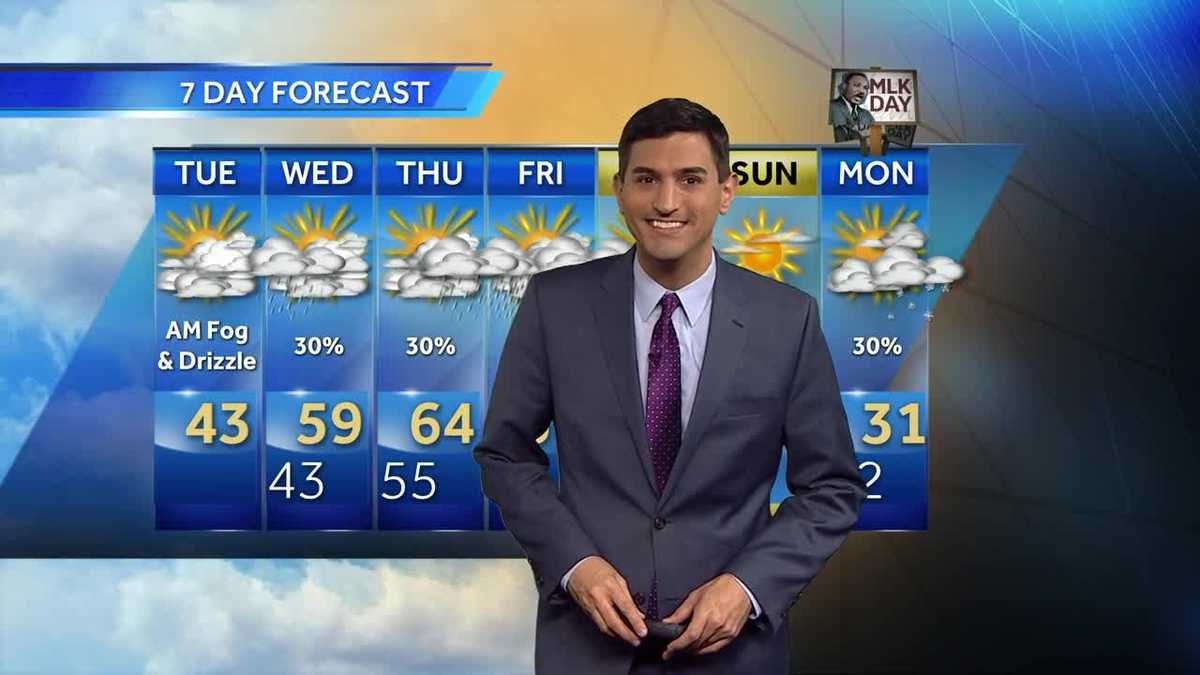 Cloudy and cool Tuesday