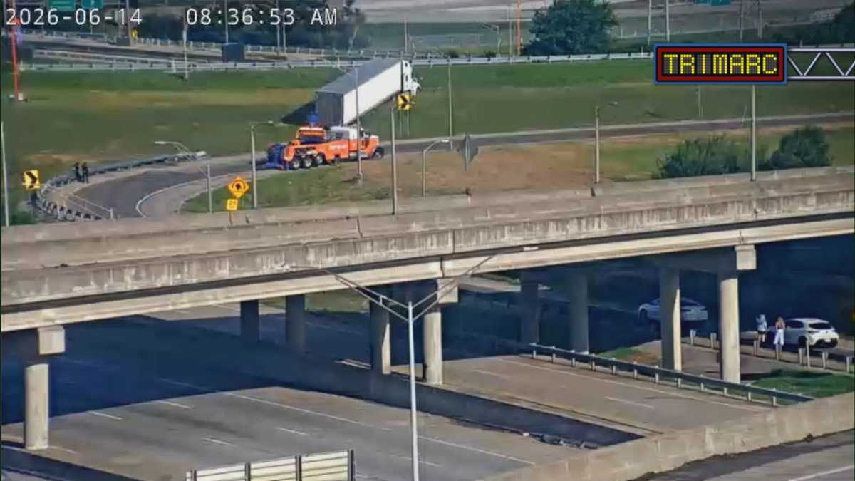 Traffic Alert: Ramp blocked Watterson westbound to I-65 South