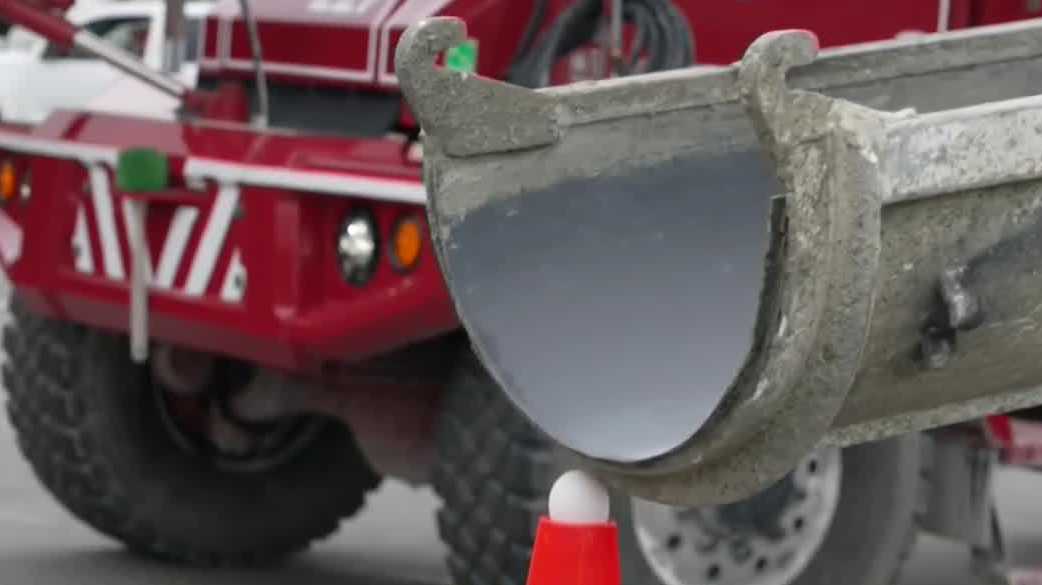 Concrete truck drivers show off skills in competition