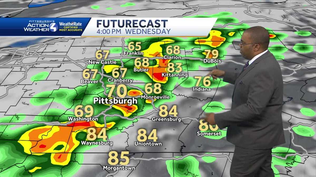 Pittsburgh Weather: Hot and humid Tuesday, storms on Wednesday