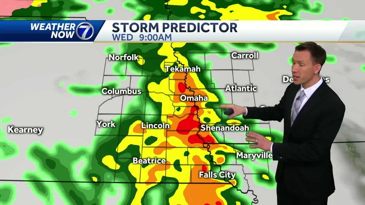 Light rain today, heavy rain, t-storms, strong winds midweek