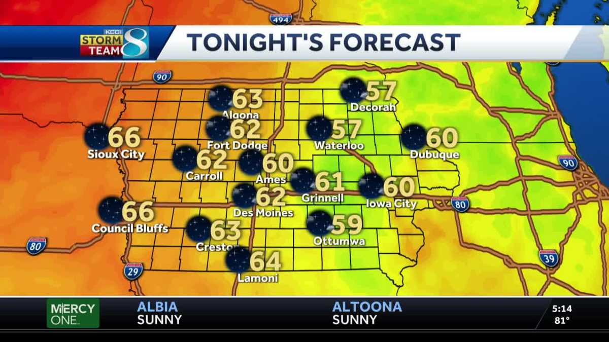 Evening Iowa weather forecast August 16 2021