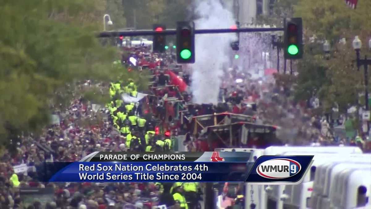 Fans, rowdy at times, celebrate world champion Red Sox