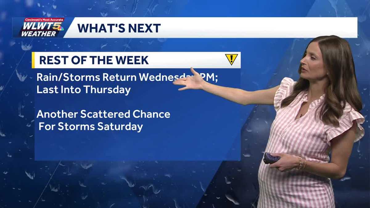 Timeline: Rain, storms return to Cincinnati area Wednesday, Thursday