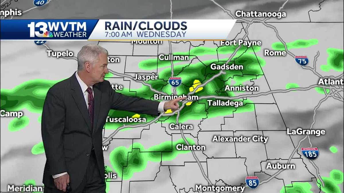 Morning rain, lingering clouds on Wednesday