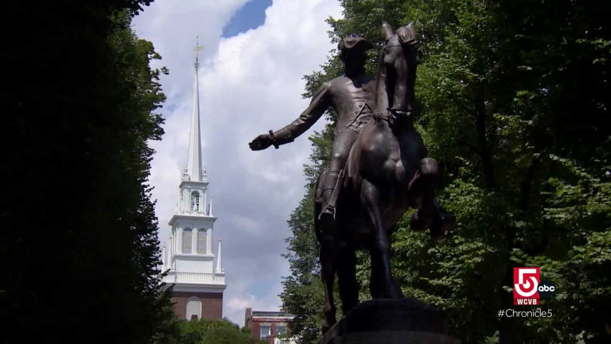 The historic street home to the Paul Revere Mall