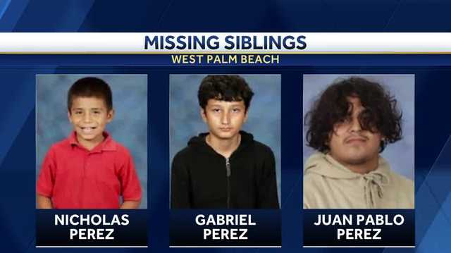West Palm Beach police searching for 3 missing siblings last seen before their guardian died