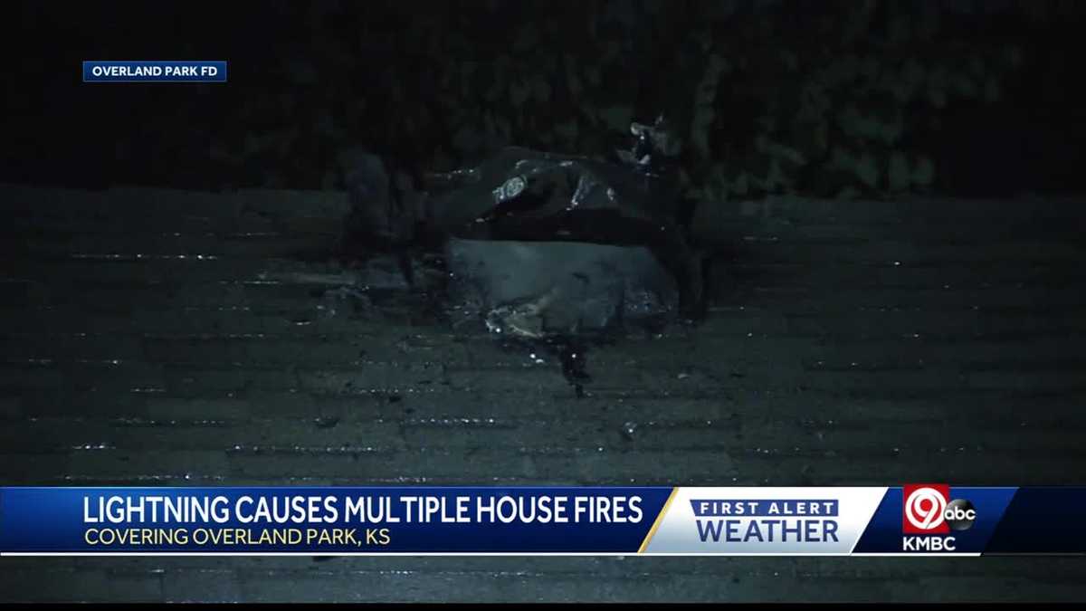 Lightning blamed for at least two house fires in Overland Park