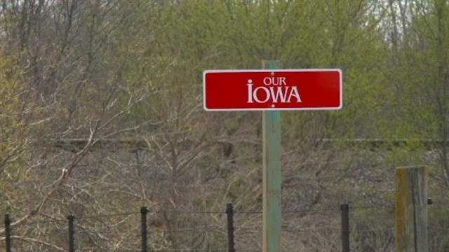 You can't miss these signs in Iowa towns