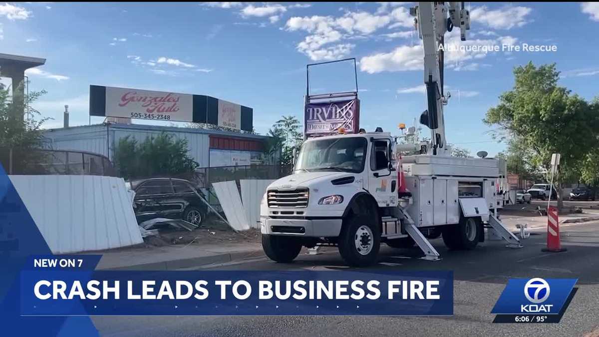 AFR responds to crash that led to business fire