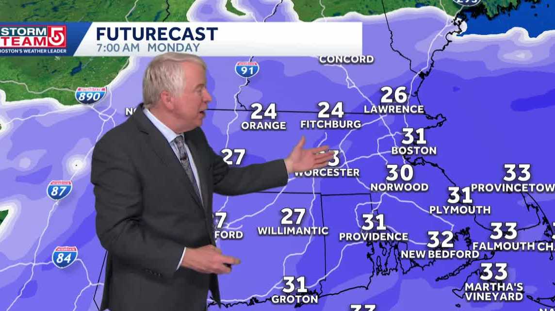 Video: Nor'easter snow, wind to peak Monday morning