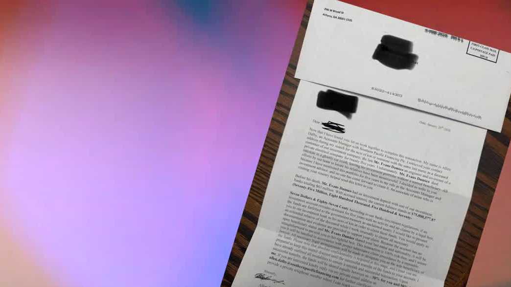 'Scammers play a long game': Investigators warn of inheritance letter scam