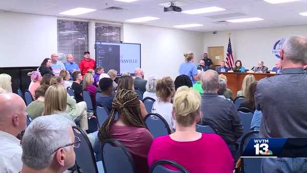 Concerned parents spoke at the Trussville City Council meeting on September 27, 2022.