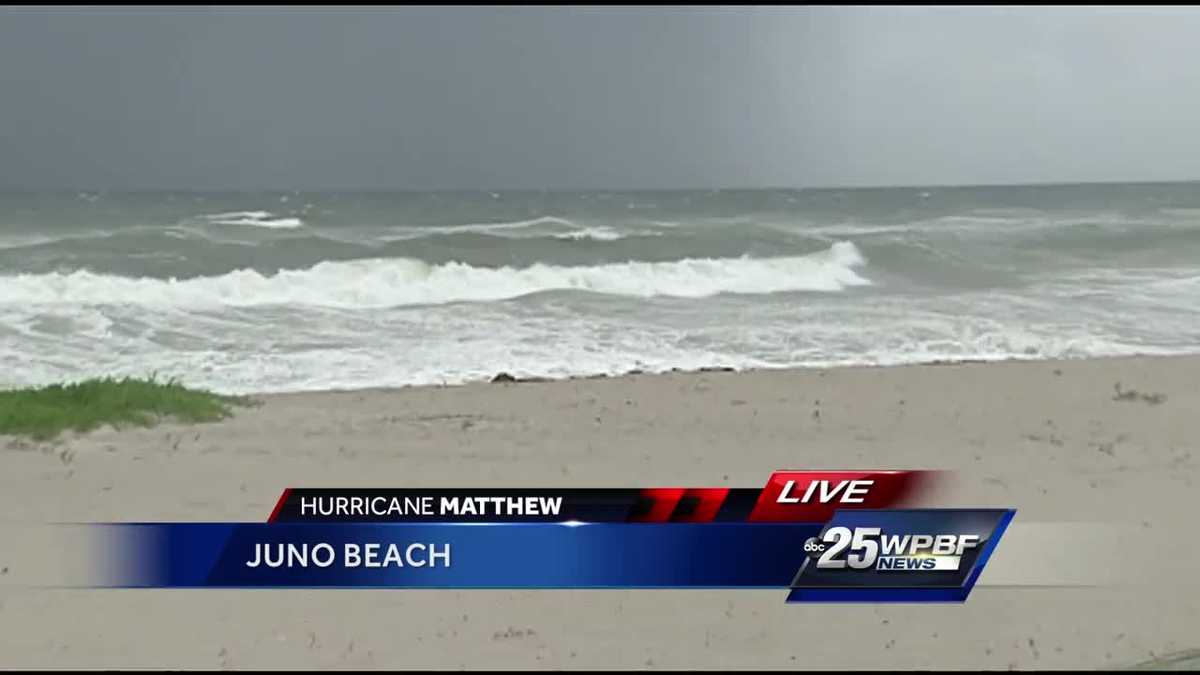 Waves, wind strong at Juno Beach