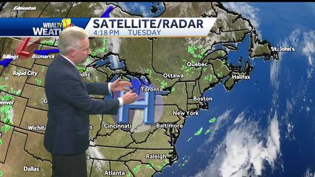 Tom shows when warmer air moves in