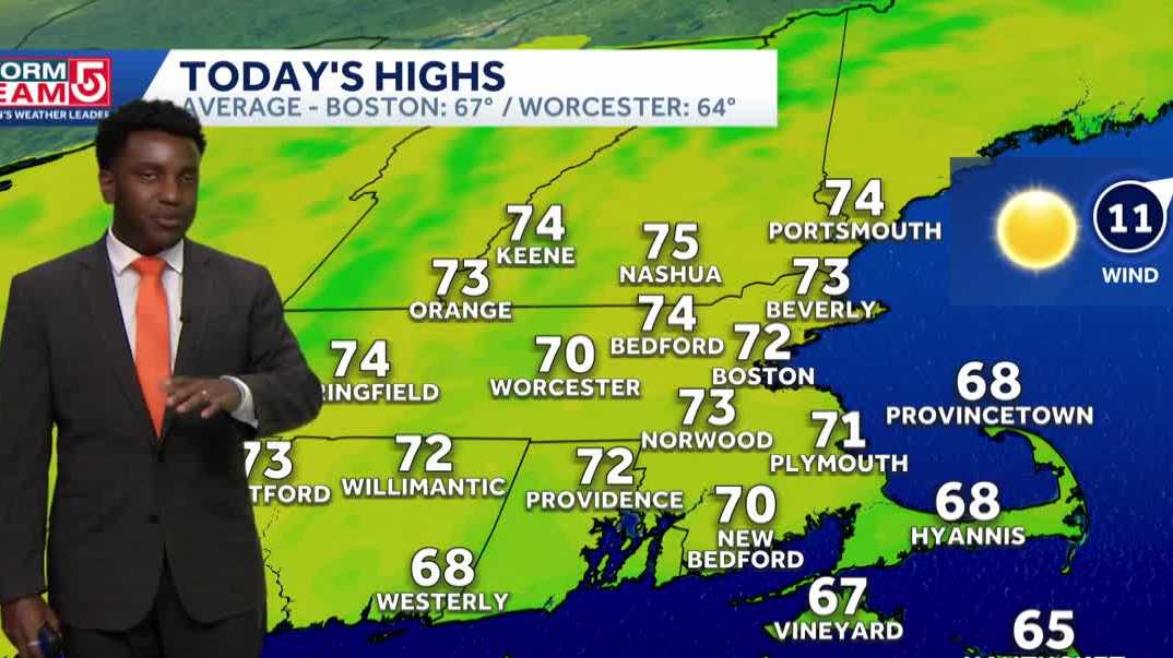 Video: Warm day with highs in 70s