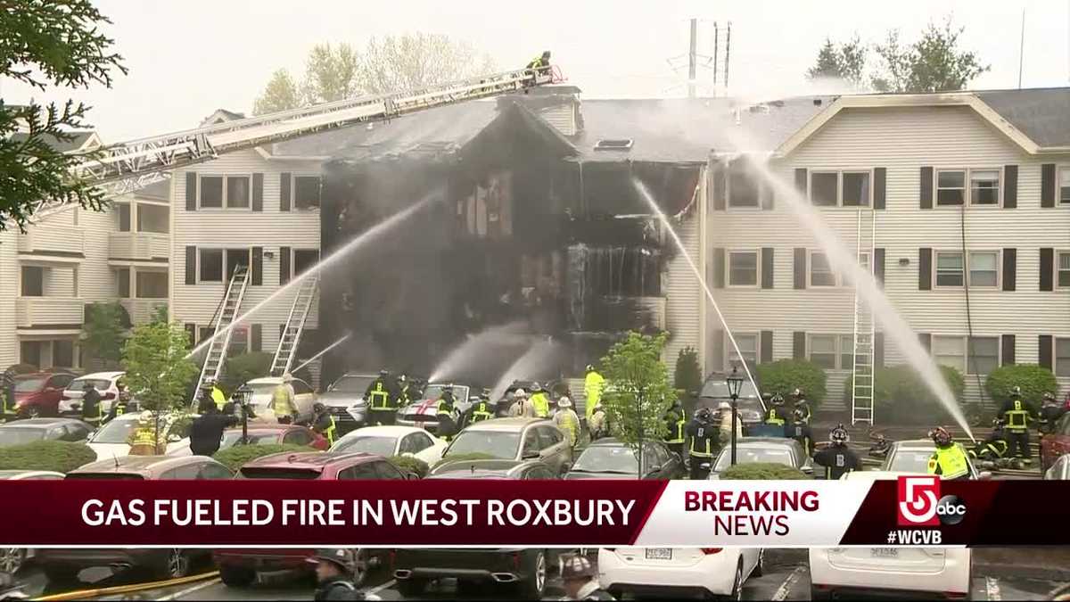 Gas leak fuels 6alarm fire in West Roxbury