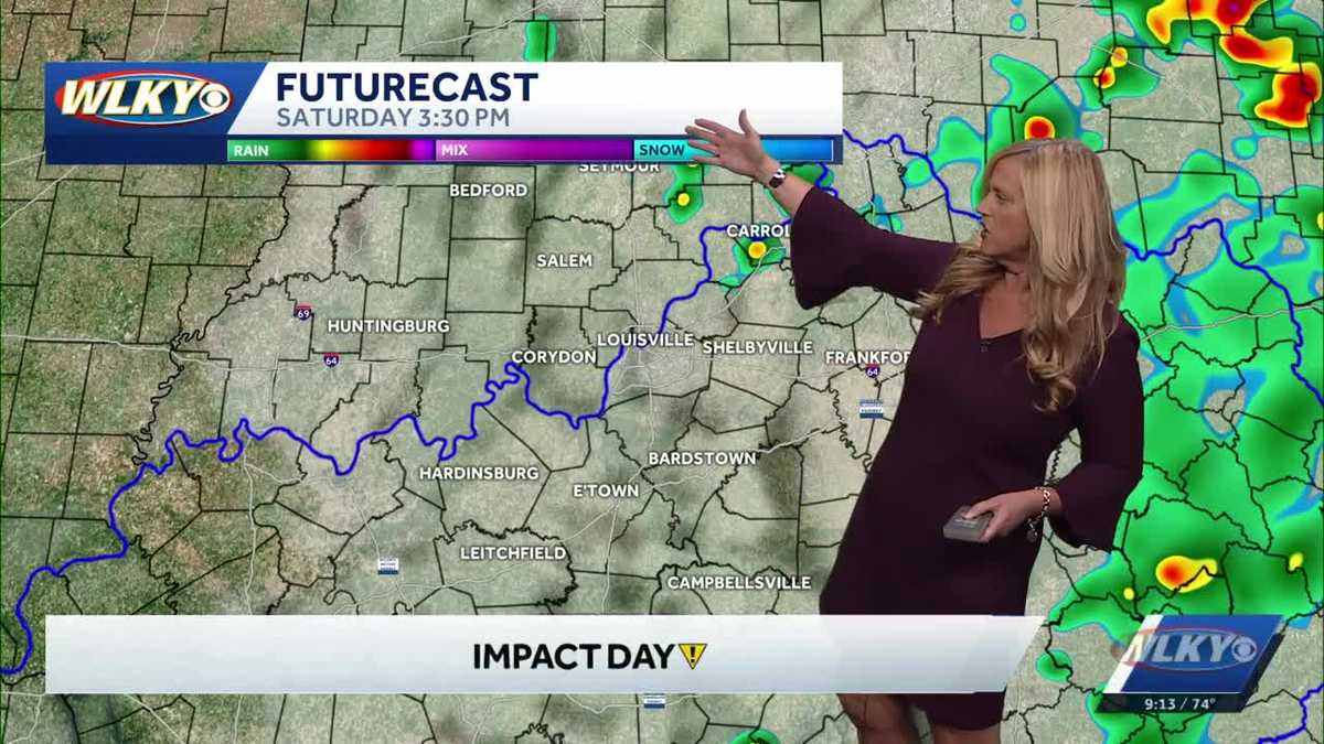 Saturday: seasonable with some rain chances