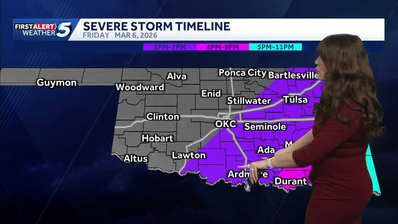 Another Alert Day, the Latest Storm Timeline for Oklahoma - KOCO