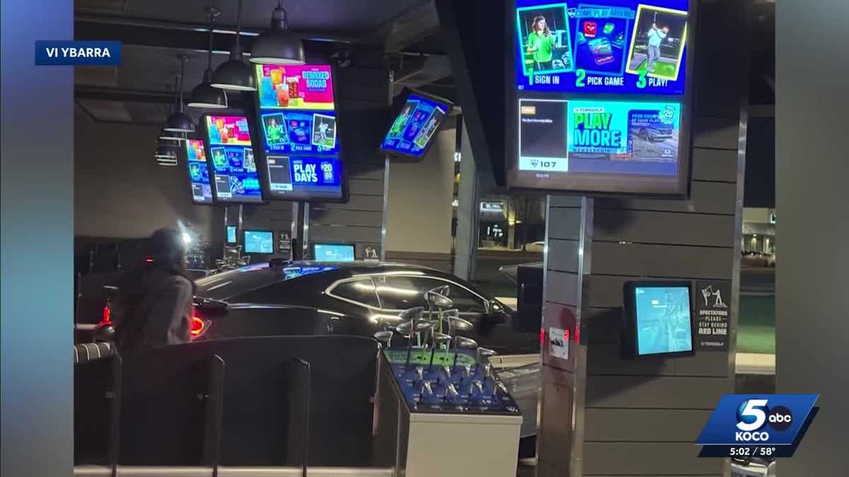 Reportedly impaired driver crashes into Topgolf bay in Oklahoma City