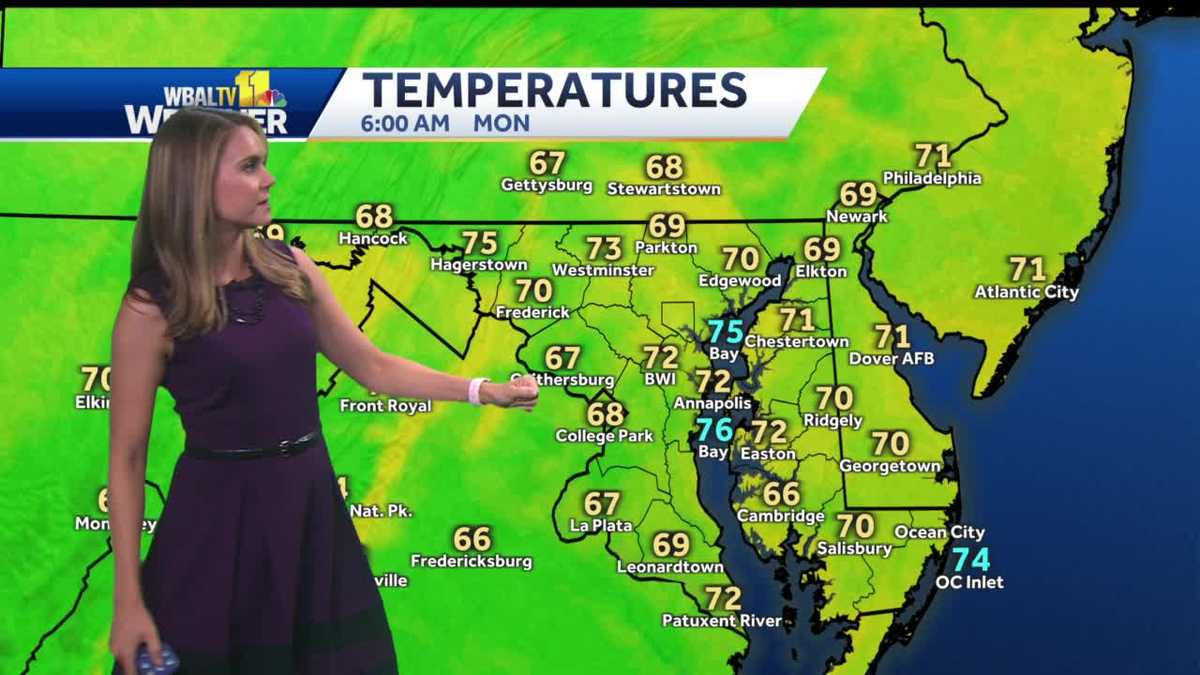 Hot, humid Monday