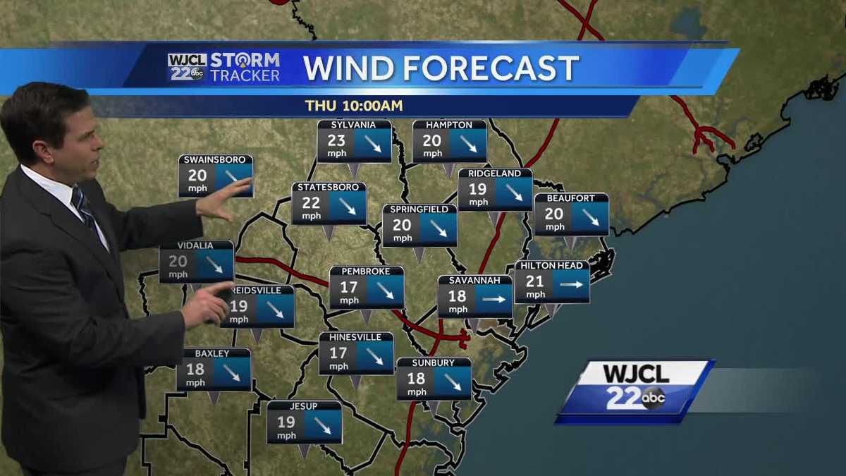 Sunny, breezy and cooler today