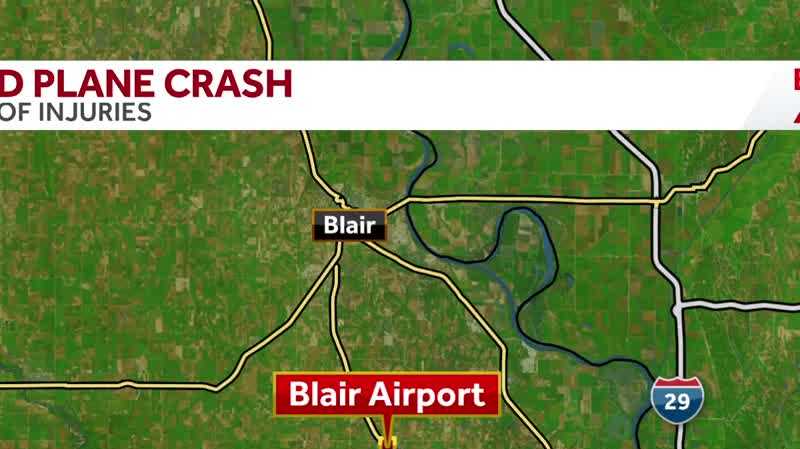 Plane crashes south of Blair airport, no injuries reported