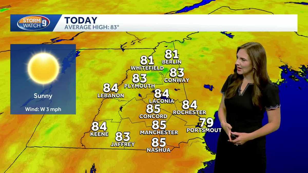 Sunny and warm for the end of the weekend, potential heat wave later this week