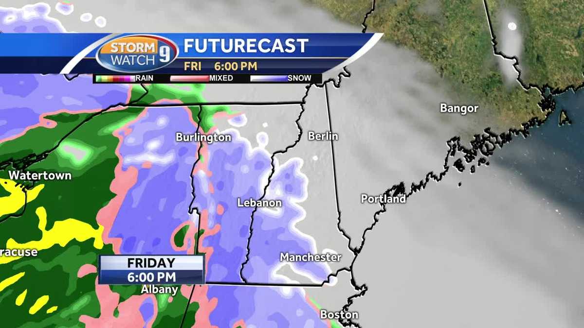 Snow bands to advance slowly across NH