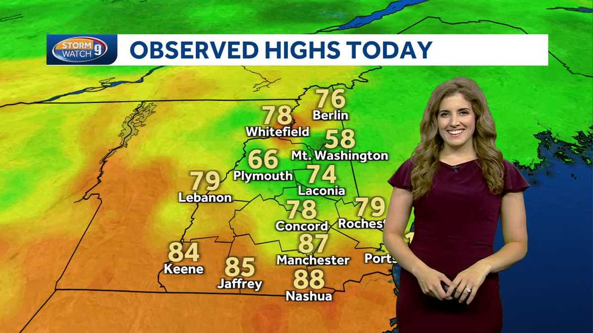 NH weather video: After storms cause damage, quieter Monday ahead